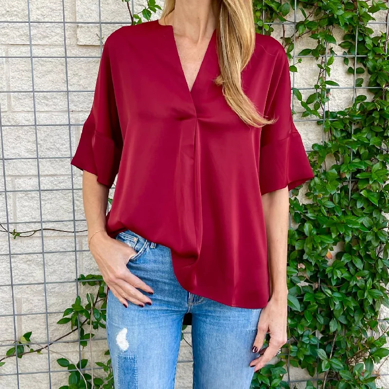 Elizabeth Top In Cranberry