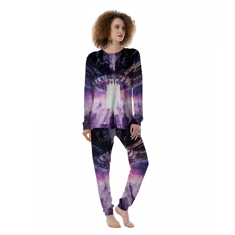 Alien Invasion Print Women's Pajamas