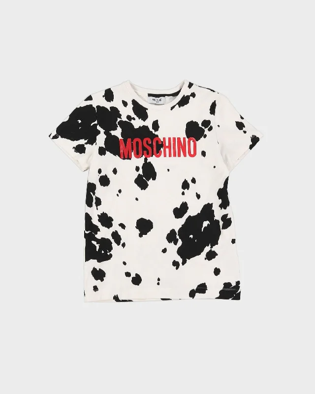 Moschino Teen White Patterned T-shirt - XS