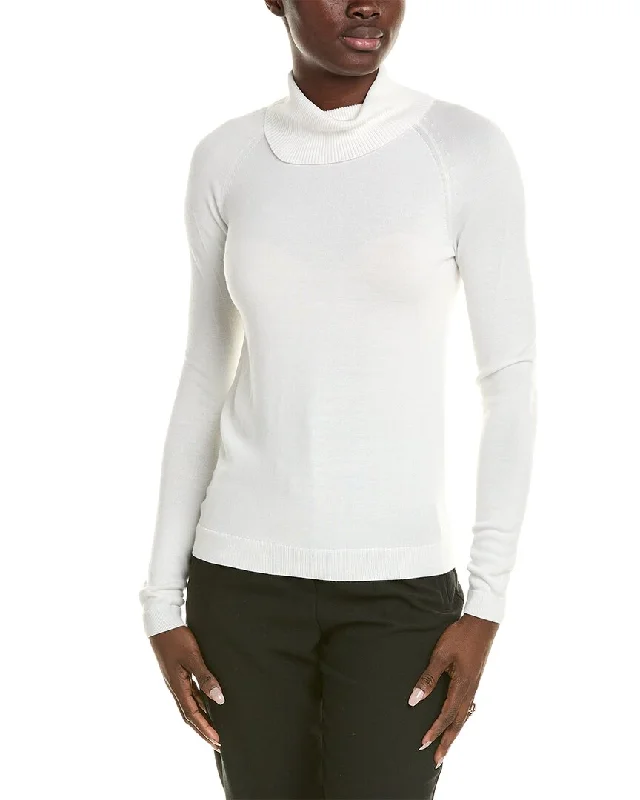 Lafayette 148 New York Petite Raglan Sleeve Turtleneck Sweater