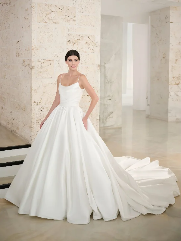 Satin Sleeveless A-line Bridal Gown by Adrianna Papell 31299