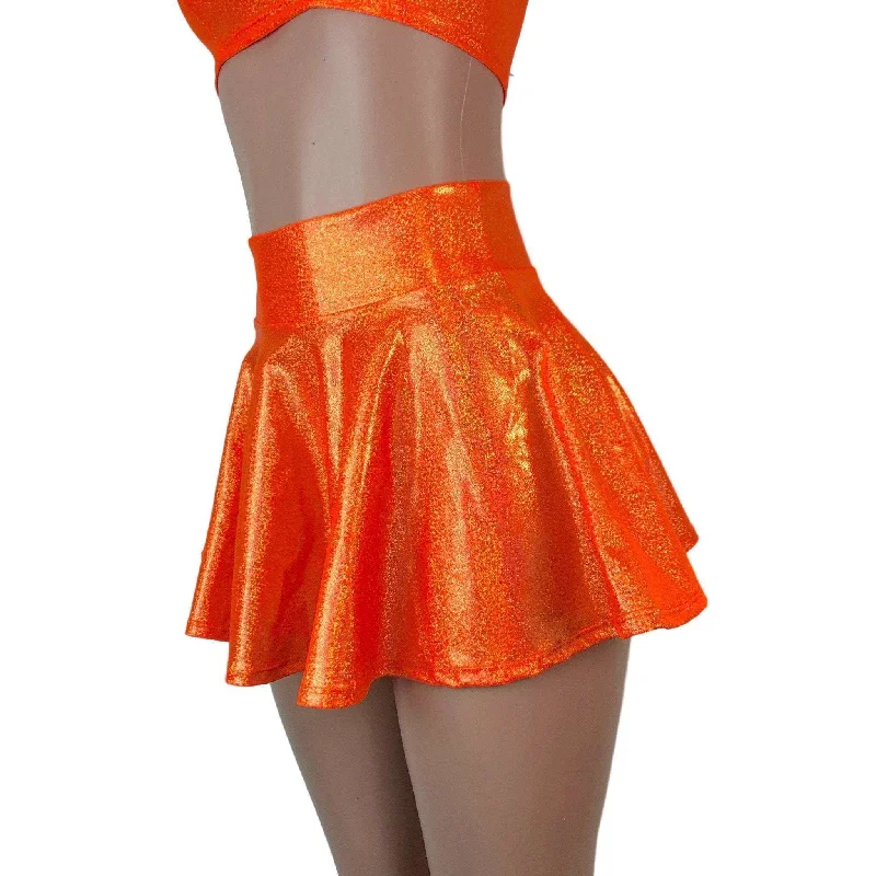 13" Skater Skirt - Orange Sparkle