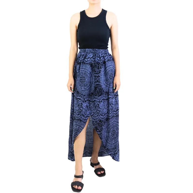 Monotone Mandala Women's Skirt in Navy SK0029 020031 02