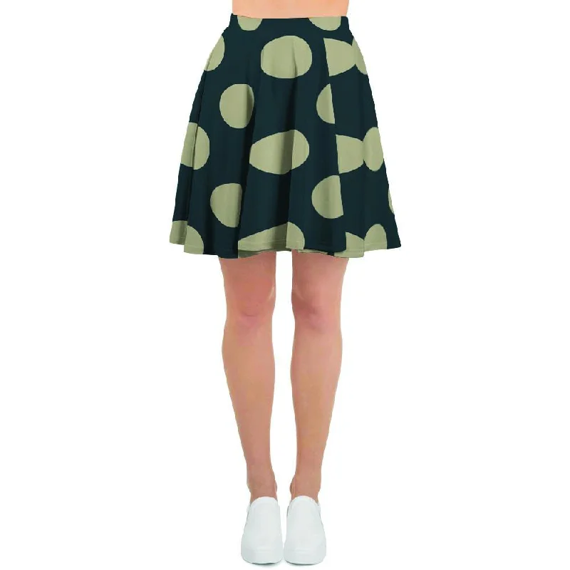 Vintage Black Polka Dot Women's Skirt