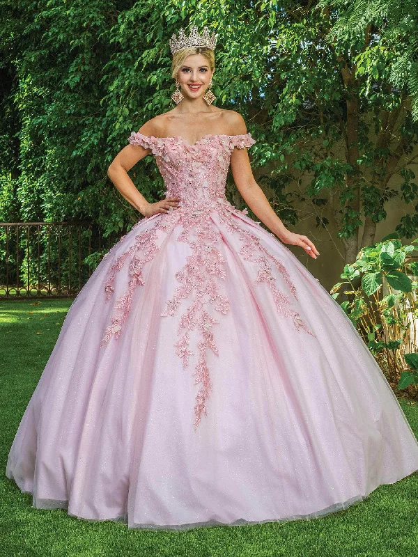 Dancing Queen - 1620 Off Shoulder Floral Ballgown