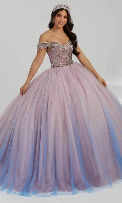 Fiesta Gowns 56475 - Ombre-Designed Rhinestone Dress