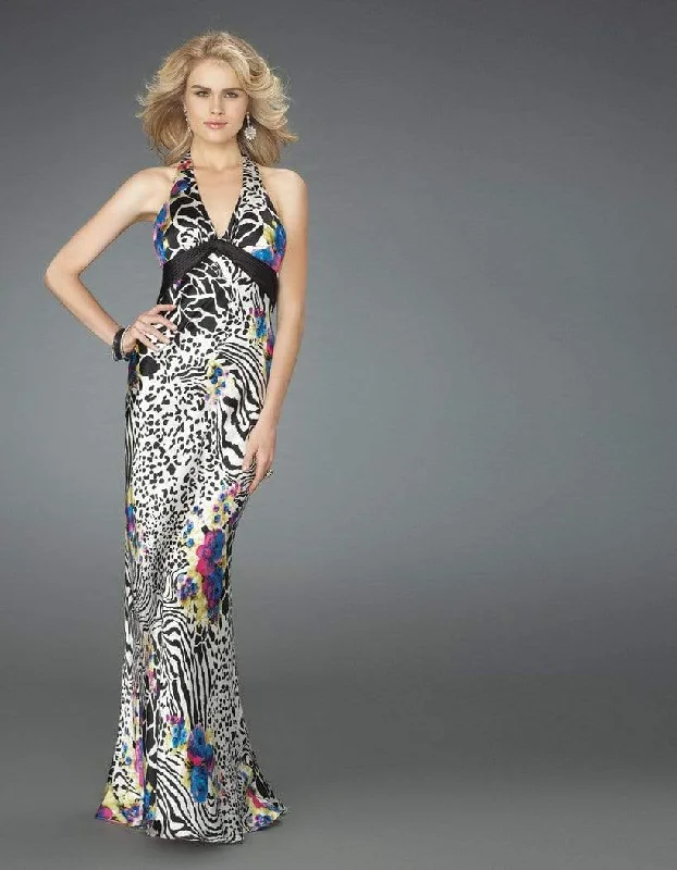 La Femme - 14587 Animal Printed Evening Long Gown