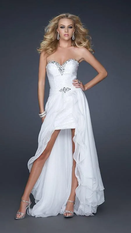 La Femme Gigi - 17377 Elegant Sequined Sweetheart Chiffon Gown