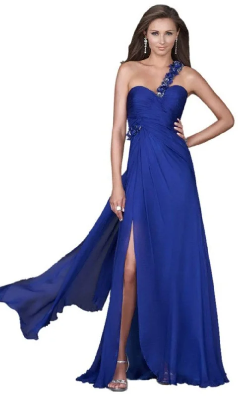 La Femme - 16659 One Shoulder Braded Strap Sweetheart Evening Gown