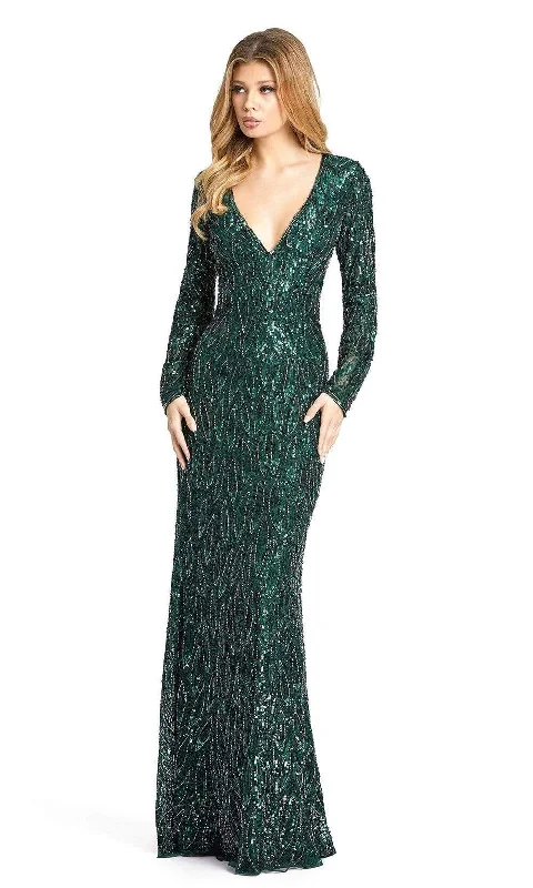 Mac Duggal - 5451 Sequined Sheath Evening Gown