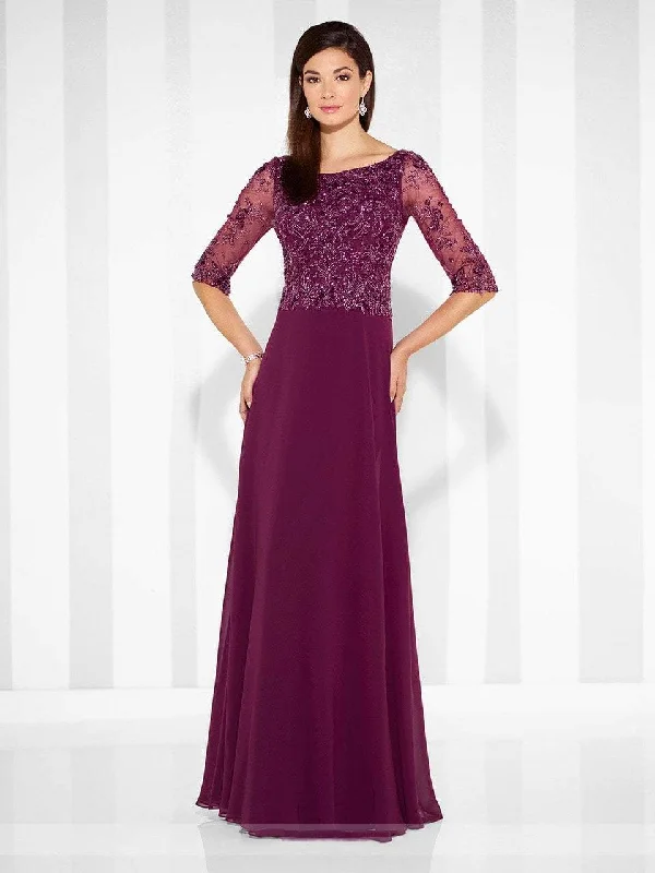 Mon Cheri - Quarter Length Sleeve A-line Gown 117603