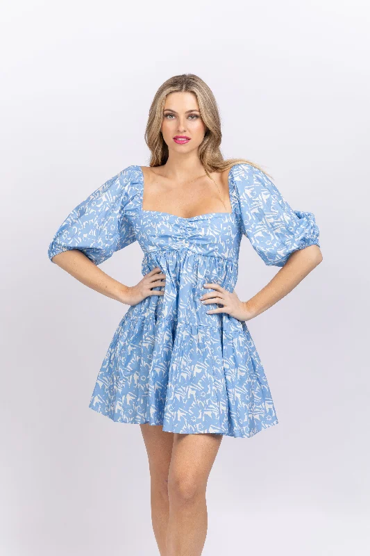 Amanda Uprichard Hunnie Dress in Blue Stem