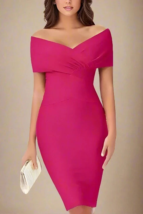 Bea Bandage Dress - Hot Pink