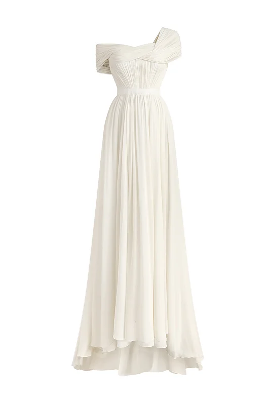 CLARA WHITE DOVER A-LINE GOWN