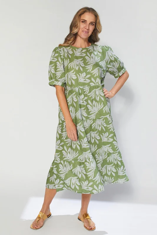 Corsica Dress Palm Olive