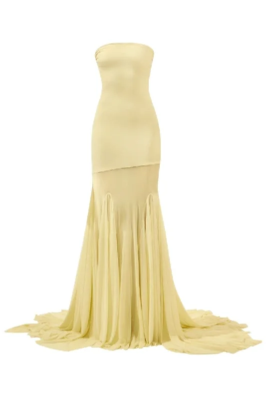 DAHLIA BUTTER YELLOW TUBE GOWN