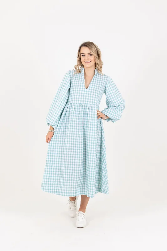 Ellie Dress Jade Gingham