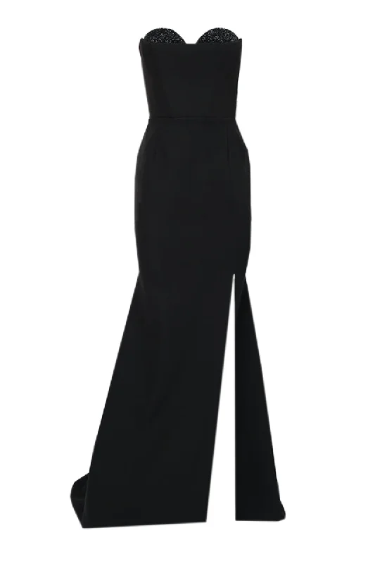 EMBELLISHED NOIR CORSET GOWN