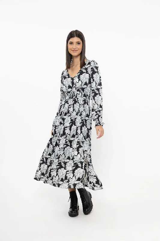 Freefall Dress Spaced Flower