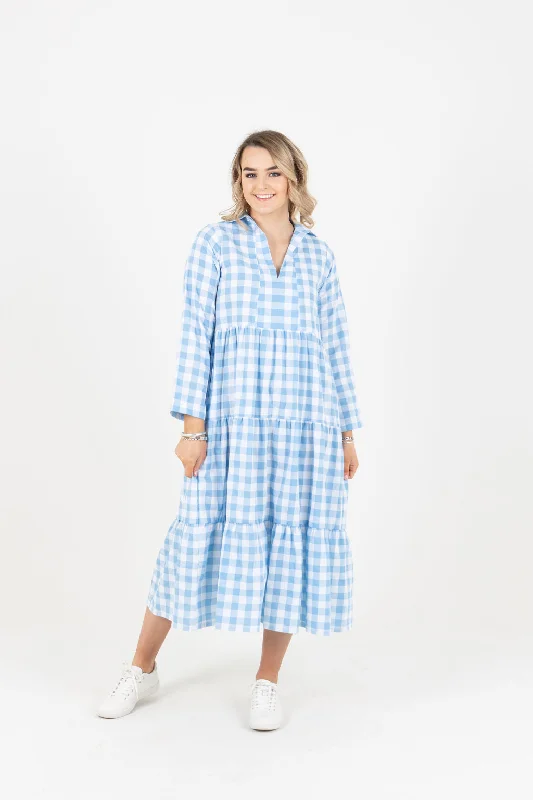 Jac Dress Blue Check