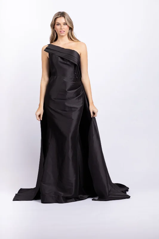 Jovani 09203A Elegant One Shoulder Evening Gown in Black