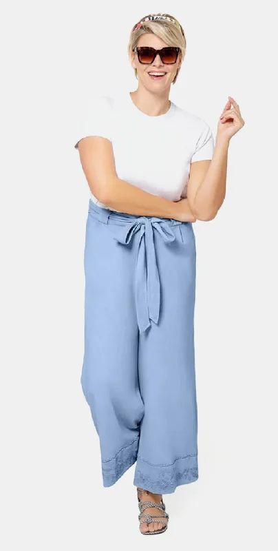 Leota Women's Chambray Lord & Taylor Lupita Culottes Dress Blue