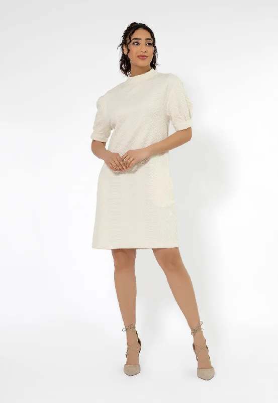 Leota Women's Marie Puff Sleeve Shift Dress White