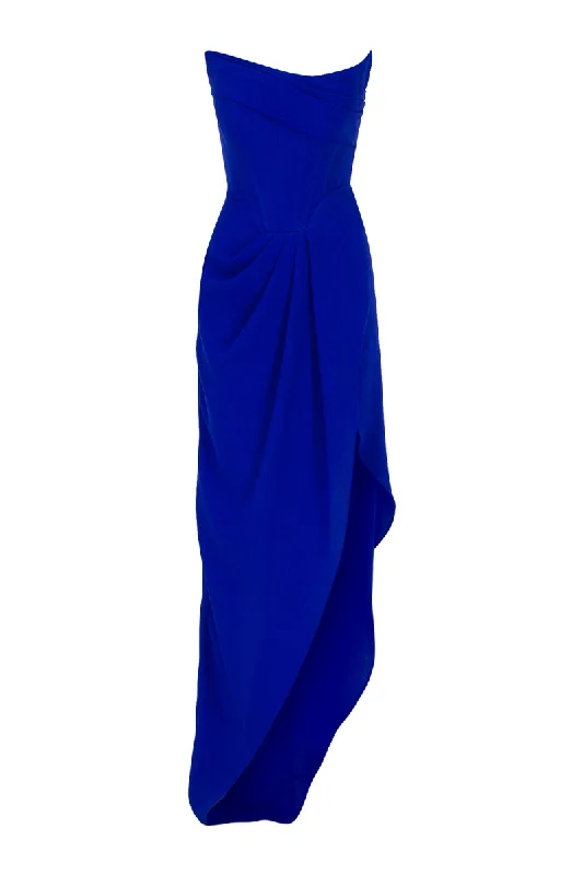 LINE ROYAL BLUE STRAPLESS CORSET GOWN