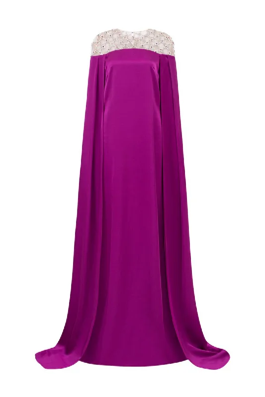 MELIORA SILK SATIN A-LINE GOWN