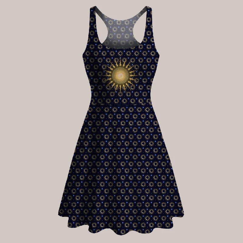 Psychedelic Skater Dress (UV/RGB, Eco-Friendly) | ASTRALIS