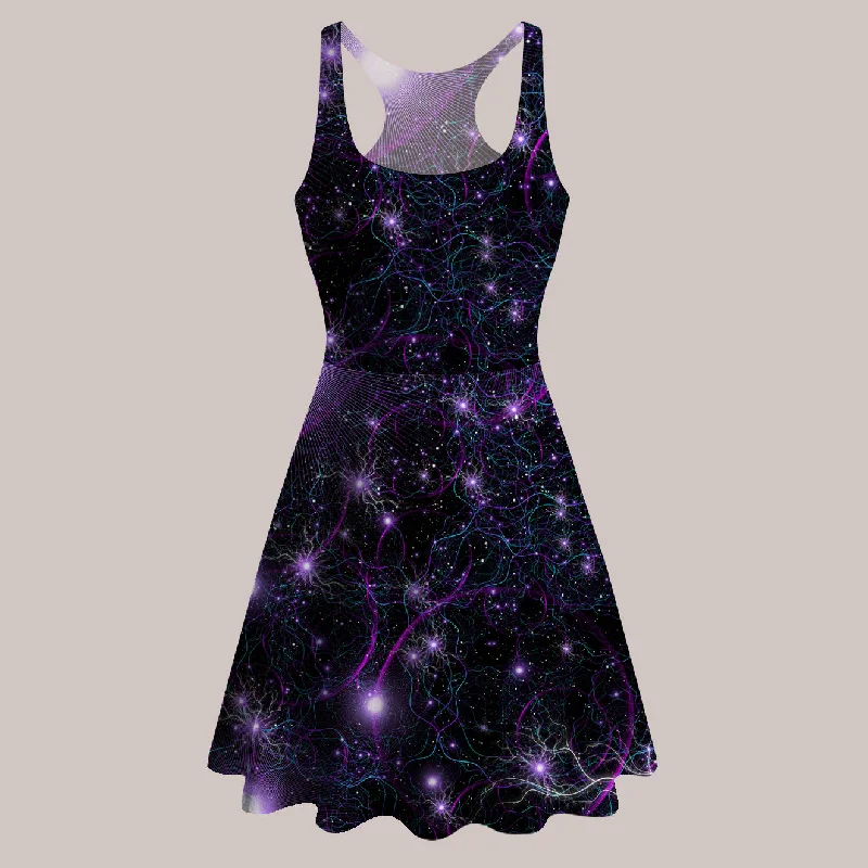 Psychedelic Skater Dress (UV/RGB, Eco-Friendly) | LANIAKEA