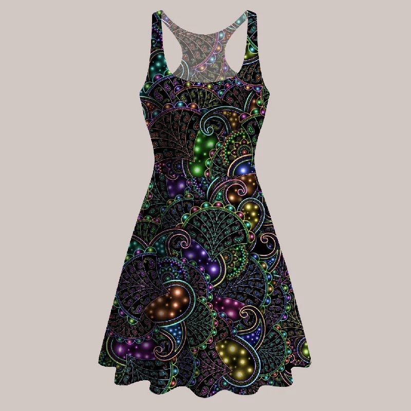 Psychedelic Skater Dress (UV/RGB, Eco-Friendly) | NEOPAISLEY