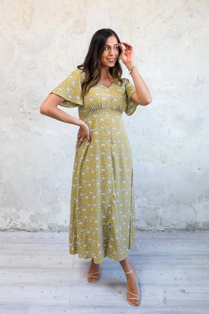 Rhodes Dress in Dandelion- Misses & Plus (S-4X)