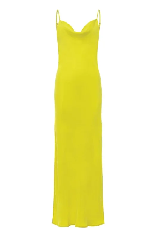 SERENGETI CITRON LOLA SLIP DRESS