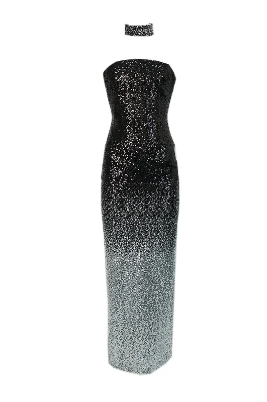 SPARKLING OMBRE TUBE GOWN