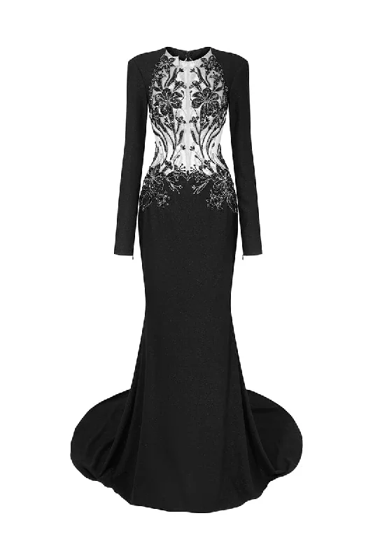 STELLA BLACK MERMAID GOWN