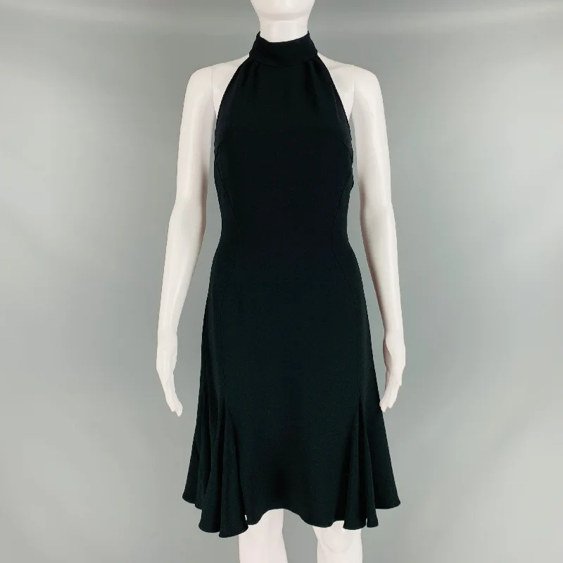 STELLA McCARTNEY Size 2 Black Viscose Blend Halter Above Knee Dress