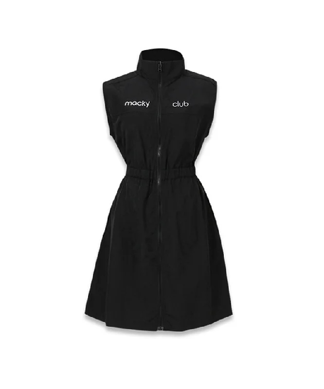 MACKY Golf: Front Zip-up Dress - Black