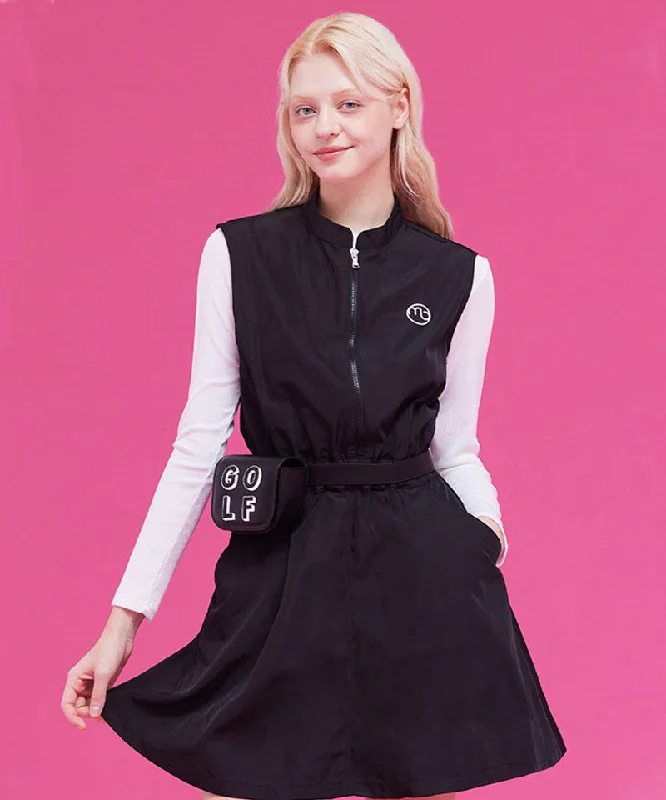 MACKY Golf: May Zip-Up Dress - Black