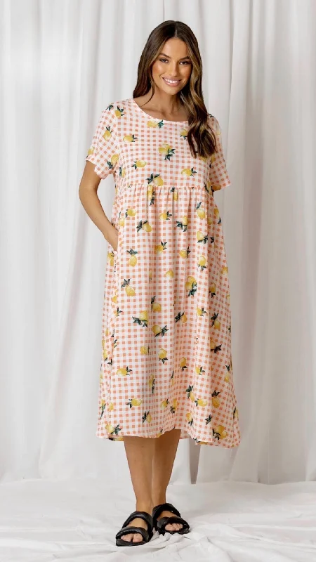 Zoe Summer Dress - Lemon