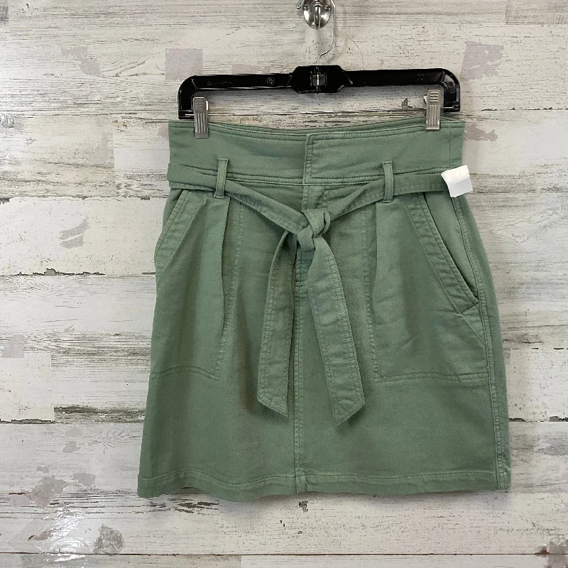 Skirt Mini & Short By Loft In Green Denim, Size: Xs