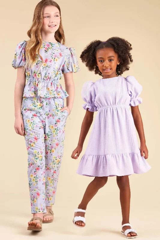 New Look sewing pattern 6739 Girls' Dress, Top and Pants