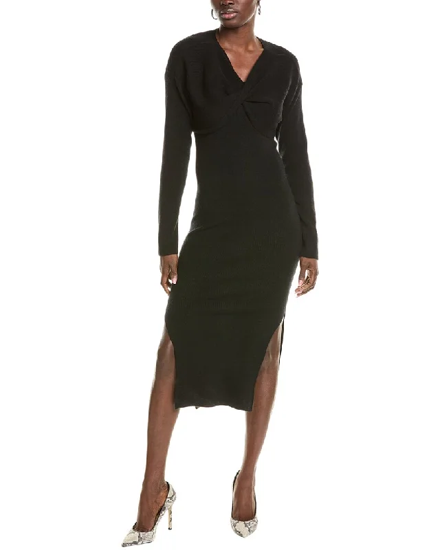 NAADAM 2pc Twist Front Wool & Cashmere-Blend Sweater & Dress