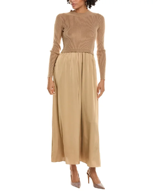 Taylor Satin Skirt Sweaterdress