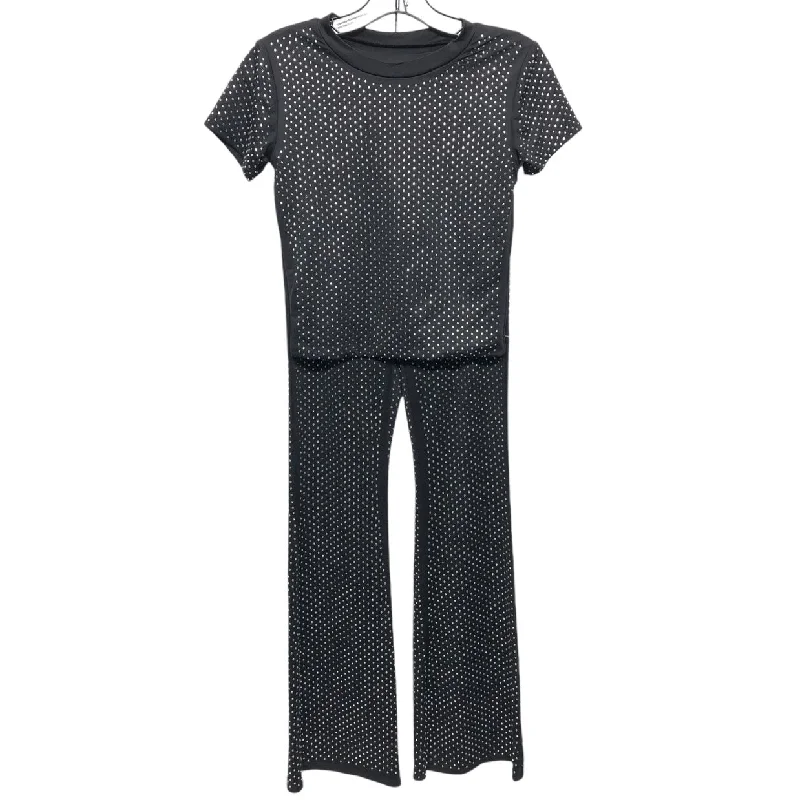 Pants Set 2pc By Forever 21 In Black & Silver, Size: S