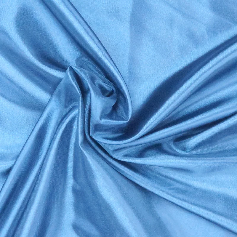 Denim Blue Polyester China Silk Tropic Fabric