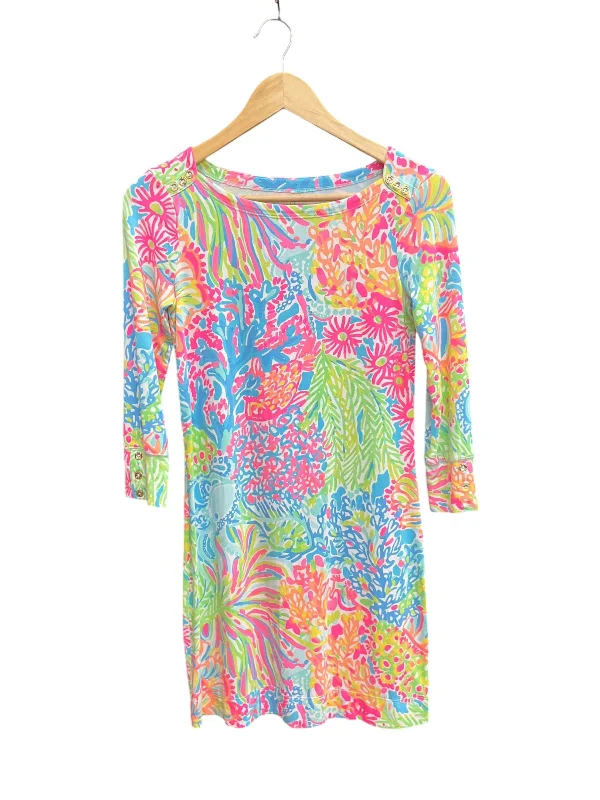 Dress Casual Short By Lilly Pulitzer In Pink Denim, Size: Xs