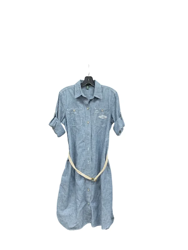 Dress Casual Short By Ralph Lauren In Blue Denim, Size: M