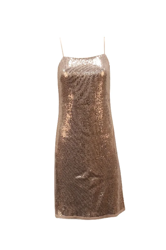 Jason Wu Sequined Dress in Metallic Viscose