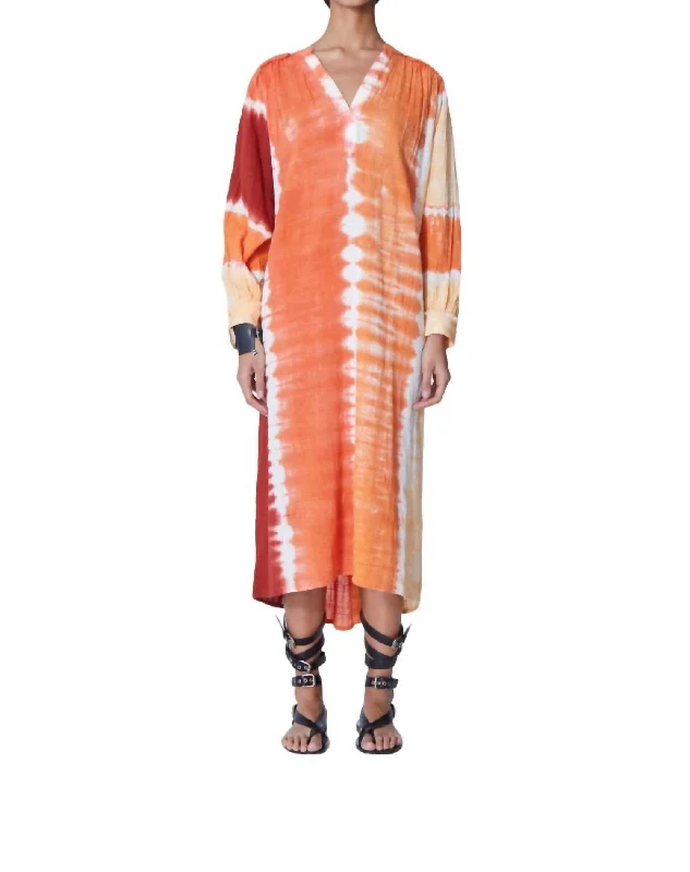 Concordia Lupa Shirt Dress In Mix 1 Orange